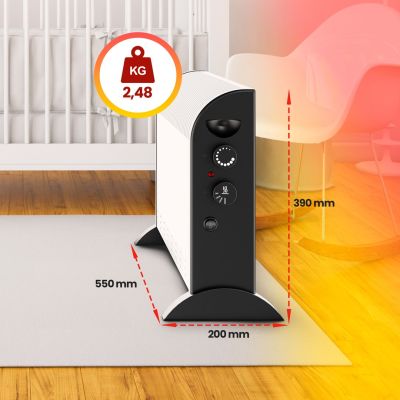 6. Extralink LCV-06 | Konvektorheizung | 2000 W, 3 Betriebsmodi, Thermostat, Ventilator