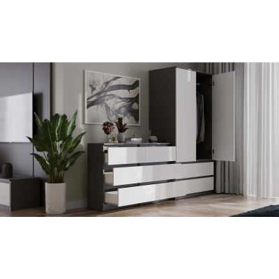 9. M6 MALWA KOMMODE 120CM ANTI-/WEISS-SET