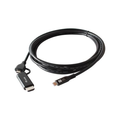 3. Equip 128437 3m USB Typ-C HDMI + USB Typ-C Kabeladapter Schwarz