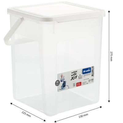 2. ROTHO Waschmittelbehälter 5 kg 9 l Transparent/Weiß