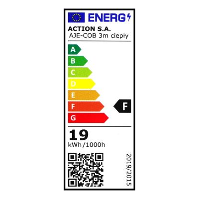 11. 3 m COB-LED-Streifen mit Netzteil, warmweiß, IP20