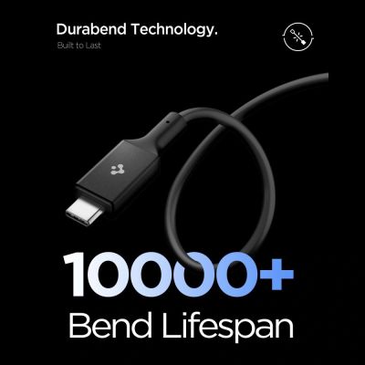 5. Spigen Essential EB24012CC USB-C / USB-C 240W 120cm Kabel - Schwarz