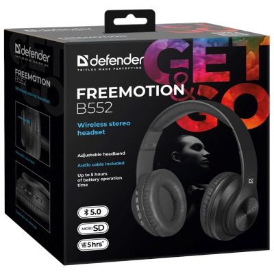 3. DEFENDER Kabellose Over-Ear-Kopfhörer FREEMOTION B552 Schwarz 63552