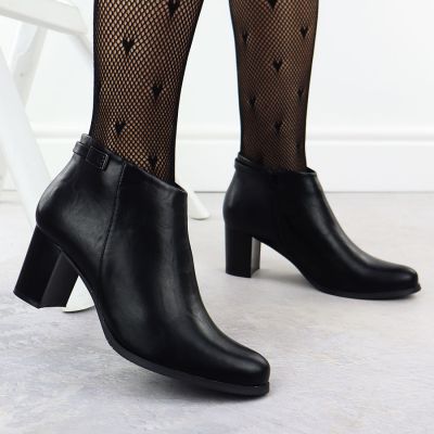 6. Klassische Damen-Ankle-Boots Jezzi ASA125-36 mit Blockabsatz