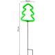 13. Neon-Weihnachtsbaum grün, 87 LEDs, batteriebetrieben, 16 x 91 cm, LUCA