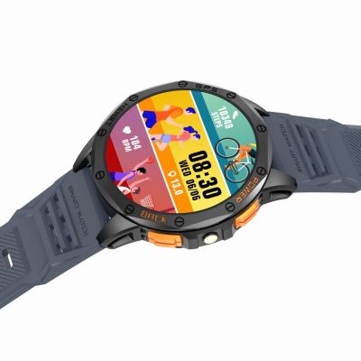 8. GRAVITY GPS GT24-1 Herren-Smartwatch, schwarzes Silikonarmband + marineblaues Silikonarmband