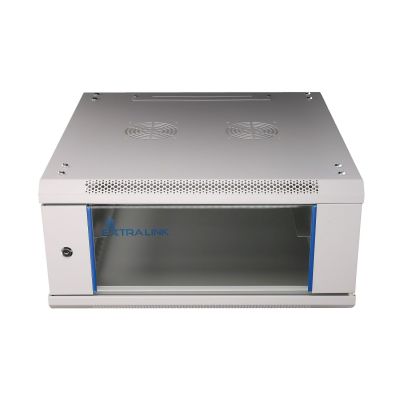 14. Extralink 4U 600x600 Grauer Wand-Rackschrank
