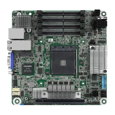 5. ASRock X570D4I-2T Motherboard 1x AM4 AMD Ryzen X570 (SATA, 1xM.2, 2x10GbE, IPMI)