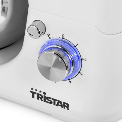 13. Tristar MX-4817 Küchenmaschine, 1200 W, 6 Geschwindigkeitsstufen, 5 l Fassungsvermögen, Weiß