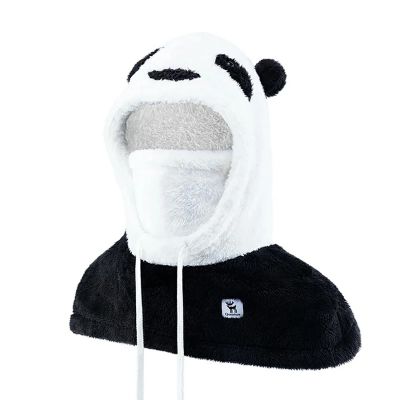 2. Qunature Panda Ski-Sturmhaube für Kinder/Erwachsene, Größe M – Schwarz/Weiß