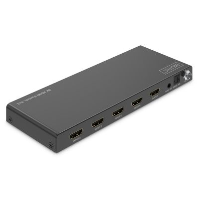 2. HDMI-Switch 4x1, 8K/60Hz (4:4:4) mit HDR, 48 Gbit/s, HDCP 2.3, Toslink/Stereo, EDID