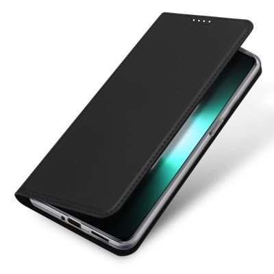 4. Dux Ducis Skin Pro Hülle für Realme GT Neo 5 / Realme GT3 Flip Cover Card Wallet Stand Schwarz