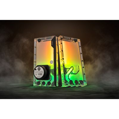 3. EK-Quantum Kinetic3 FLT D5 PWM Wasserblock-Ausgleichsbehälter und Pumpen-Kombination – 240 mm, D-RGB, Acryl