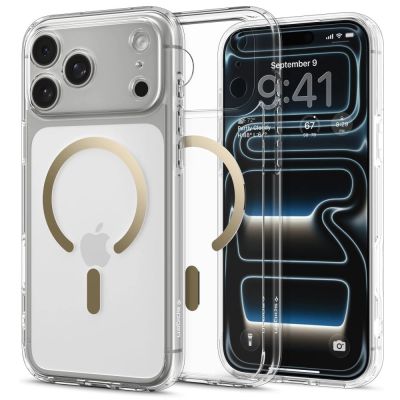 2. Spigen Ultra Hybrid MagSafe Case für iPhone 17 Pro - Transparent Gold