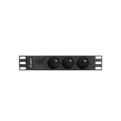 Lanberg PDU-03E-0200-BK Rack-Steckdosenleiste (3 x Typ E; 16 A (3680 W); 2 m; schwarz)