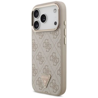 2. Guess 4G Triangle Logo MagSafe Hülle für iPhone 18 Pro / 17 Pro – Roségold