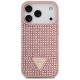 3. Guess Strass Dreieck Logo iPhone 17 Pro Hülle - Rosa