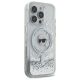 4. Karl Lagerfeld Flüssigglitzer-Magsafe-Hülle mit Karl-Kopf für iPhone 16 Pro – Transparent