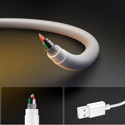 6. Spigen EB6010AC USB-A / USB-C 60W Kabel 100 cm - Weiß