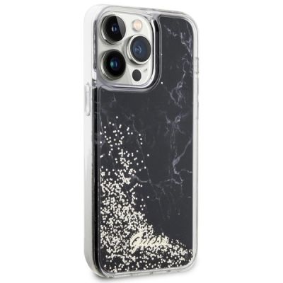 4. Guess GUHCP14XLCSGSGK iPhone 14 Pro Max 6,7" schwarz/schwarzes Hardcase Liquid Glitter Marble