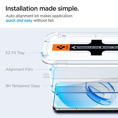 7. Spigen Glas.tR EZ Fit gehärtetes Glas für Samsung Galaxy S23 - 2 Stk.