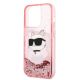 6. Karl Lagerfeld KLHCP14LLNCHCP iPhone 14 Pro 6.1" Pink/Pink Hardcase Glitter Choupette Head