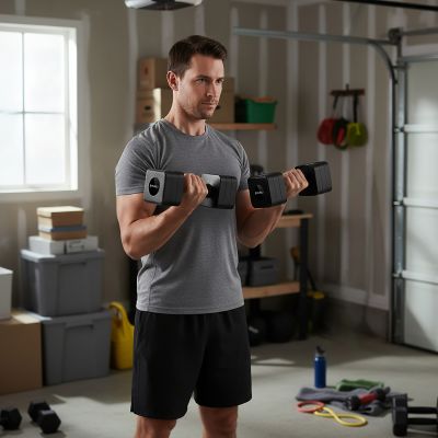 2. HL02 Verstellbare Hanteln Schwarz 2 x 5 kg HMS