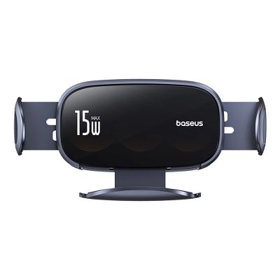 3. Baseus LightChaser BS-CM029 Autohalterung mit induktivem Dreifachspulen-Ladegerät – Schwarz