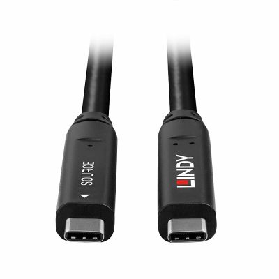 5. Lindy 43398 USB-Kabel USB 3.2 Gen 1 (3.1 Gen 1) 10 m USB-C 5 Gbit/s 60 W Schwarz