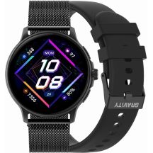 GRAVITY GT12-1 Damen-Smartwatch mit schwarzem Silikonarmband und schwarzem Armband