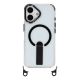 3. iPhone 17 Hülle mit Ständer, kurzem (30 cm) und langem (120 cm) Tragegurt, kompatibel mit MagSafe – Schwarz