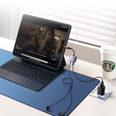8. Joyroom SY-L01 Lightning zu Lightning / 3,5-mm-Miniklinken-DAC-Adapter 2in1 – Schwarz