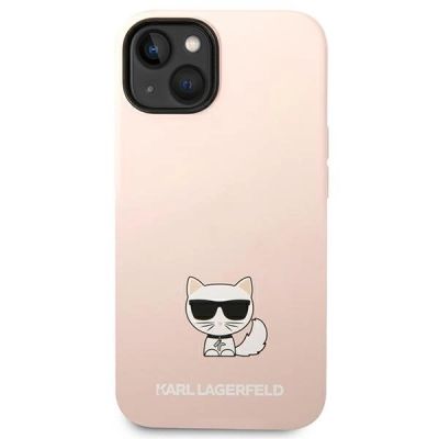 3. Karl Lagerfeld KLHCP14MSLCTPI iPhone 14 Plus 6.7" Hardcase hellrosa / hellrosa Choupette Body aus Silikon