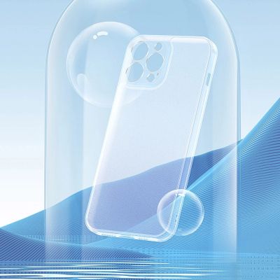 15. Baseus Frosted Glass Case Cover für iPhone 13 Pro Max Hardcover mit Gelrahmen Transparent (ARWS000802)