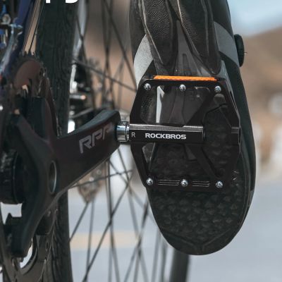5. Rockbros K371 Reflektierende Aluminium-Fahrradpedale mit abgedichteten Lagern – Schwarz