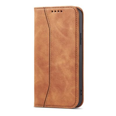 9. Magnet Fancy Case Case für iPhone 13 Pro Max Tasche Brieftasche Kartenhalter Braun