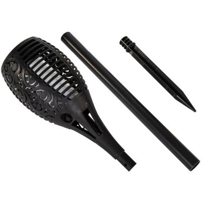 29. Solar-Fackel mit tanzenden Flammen, 12 x 12 x 78 cm, 36 LEDs, Größe XXXL