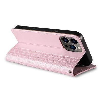 11. Magnetband-Hülle für iPhone 13 Pro Max, Tasche, Geldbörse + Mini-Lanyard-Anhänger, Rosa