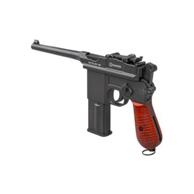 19. RANGER M712 Broomhandle FULL AUTO BLOWBACK Luftpistole, 4,5 BBs, 19 Schuss. KWC