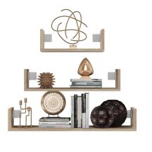 Set mit 3 Hängeregalen MOBI 3P 80x20xH14 Sonoma