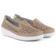3. Bequeme Damen-Lederschuhe mit durchbrochenem Muster in Beige, Evento 6849