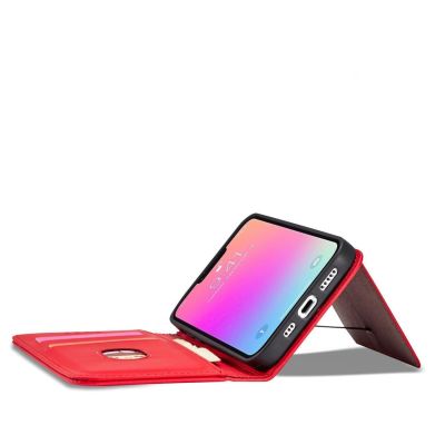 10. Magnet Card Case Hülle für Samsung Galaxy S23+ Flip Cover Wallet Stand rot