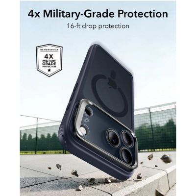4. ESR Classic Hybrid Kickstand MagSafe Hülle für iPhone 18 Pro / 17 Pro – Marineblau