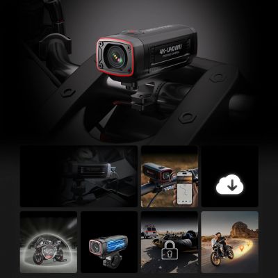 3. AKEEYO AKY-710S Sportkamera 4K-Videorekorder für Motorradlenker - Schwarz