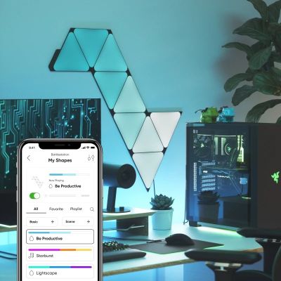 3. Nanoleaf Shapes Schwarze Mini-Dreiecke Erweiterungspackung (10 Paneele)
