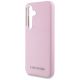 6. Karl Lagerfeld Saffiano Vollumwickelte MagSafe Hülle mit länglichem Metalllogo für Samsung Galaxy S25 - Rosa