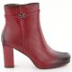 4. Damen-Stiefeletten mit Blockabsatz, warm gefüttert, rot M.Daszyński AF125-22