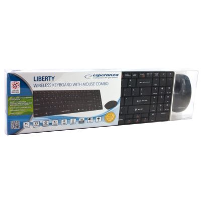 9. Esperanza EK122K Tastatur- und Mausset (USB 2.0; (US); schwarz; Laser)