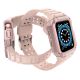 3. Schutzarmband für Apple Watch 38/40/41 mm Panzergehäuse-Armband - Rosa