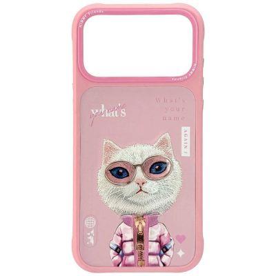 Nimmy Cool&Cute 2.0 Katzen-Schutzhülle für iPhone 17 Pro Max, Rosa